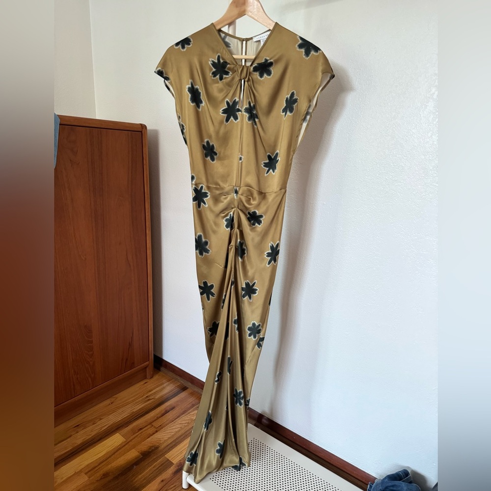 Topshop boutique printed silk dress